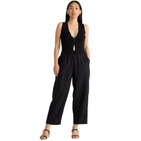 Quince Pants - Quince 100% European Linen Pants neutral summer Essential pull on women’s S sust